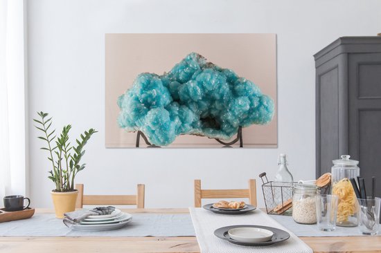 Toile turquoise sur fond blanc 2cm 120x80 cm - Tirage photo sur toile (Décoration murale salon / chambre)