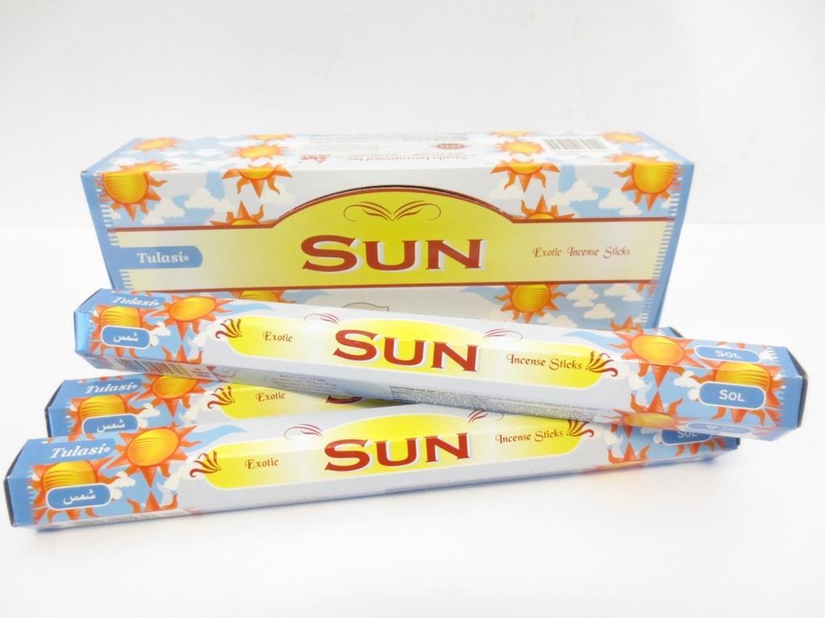 Tulasi - Sun Exotic - wierook stokjes - incense sticks - pack met 6 doosjes