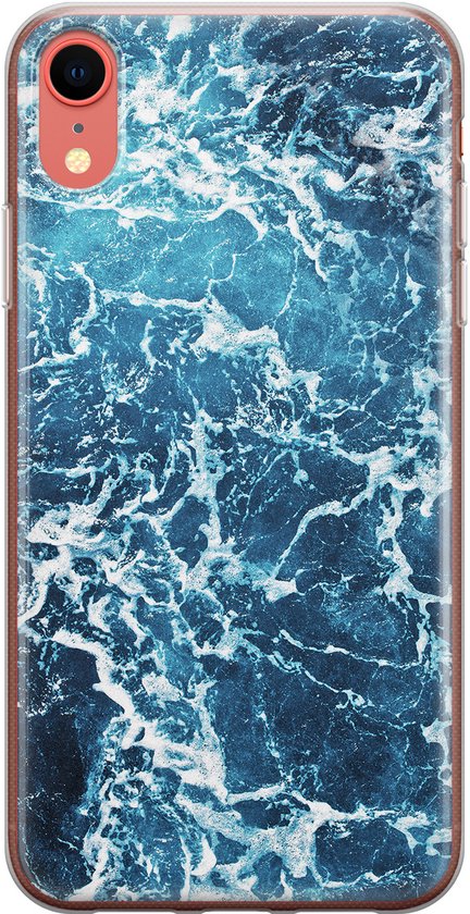 Housse iPhone XR - Bleu Ocean | Étui | Étui en Siliconen TPU | Couverture arrière transparente
