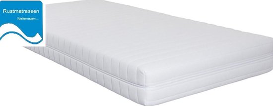 Matras 70x150x10cm SG 25 Polyether matras met anti-allergische wasbare Badstof hoes met rits