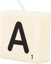 Paper Dreams Kaars Scrabble Letter A Wax 2 X 4 Cm Zwart/Wit