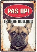 Plenty Gifts Waakbord Hond Franse Bulldog 21 X 14,8 Cm Staal