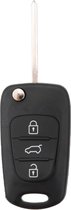 Autosleutel 3 knoppen (BU-3B) + Batterij CR2032 geschikt voor Hyundai sleutel i10 / i20 / i30 / iX35 voor Kia K2 / K5 / Rio / Sportage / sleutelbehuizing Hyundai sleutel.