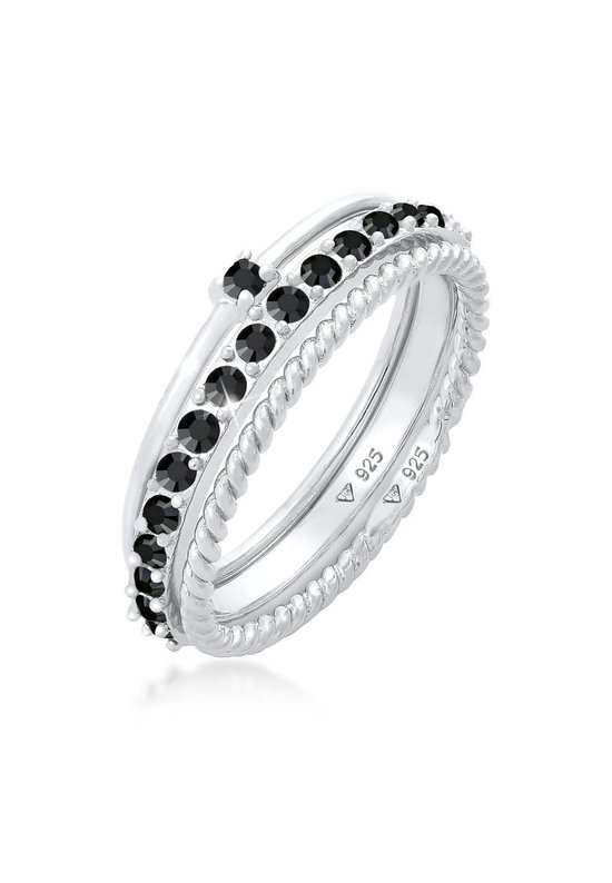 Elli Infinity Ring Aus 925 Sterling Silber Mit Kristallen – Damen Bandring, Made In Germany