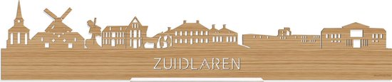 Standing Skyline Zuidlaren Bamboe hout - 40 cm - Woon decoratie om neer te zetten en om op te hangen - Meer steden beschikbaar - Cadeau voor hem - Cadeau voor haar - Jubileum - Verjaardag - Housewarming - Aandenken aan stad - WoodWideCities