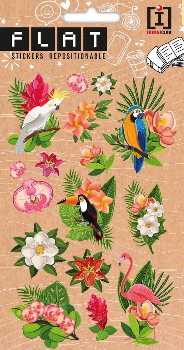 Imagicom Stickervel Flowers Junior 19 X 10 Cm Papier