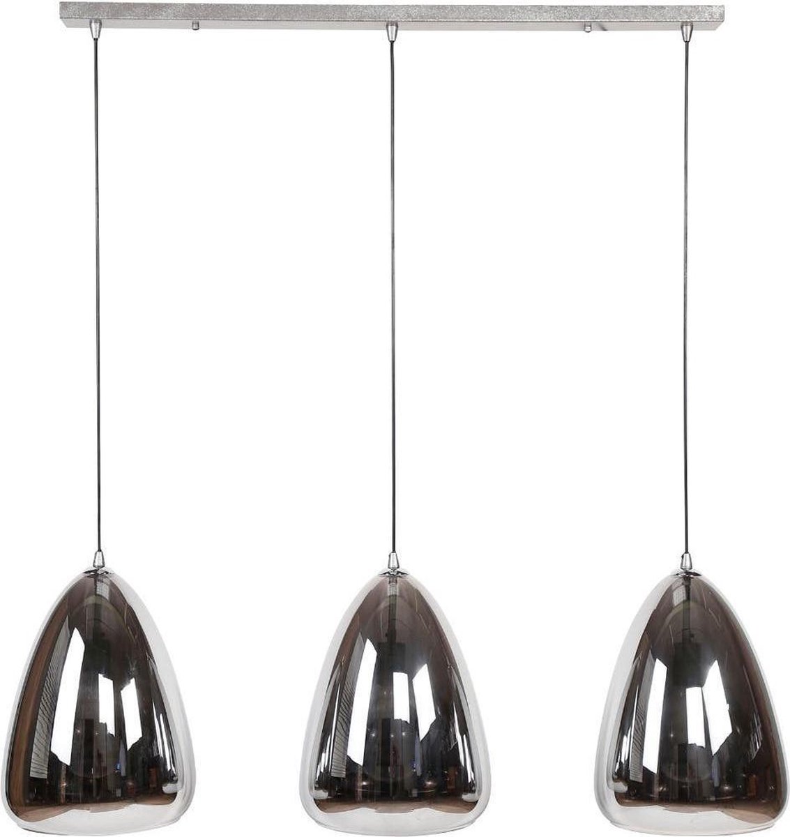 AnLi-Style Hanglamp 3L silver pearl glass
