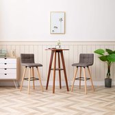 Medina Barstoelen 2 st stof taupe