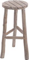 J-Line Kruk Rond Hout White Wash M