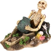 Aquarium decoratie Hades Kruik - 13 x 9 x 10 cm - Bruin - 13 x 9 x 10 cm