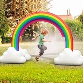 Regenboog Sprinkler - Waterspeelgoed voor kinderen - Opblaasbaar -  Speelgoed - Vanaf 3 jaar -  Tuinslang - Waterpret - Buitenspelen - Buitenspeelgoed - Kindercadeau