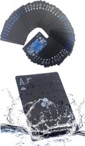 Speelkaarten zwart/blauw waterdicht - Poker kaarten