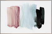 JUNIQE - Poster met kunststof lijst Minimalisme Roze en Grijs -