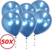 Blauwe Ballonnen Verjaardag Versiering Blauwe Helium Ballonnen Feest Versiering Gender Reveal Babyshower Chrome Blauw 50 Stuks