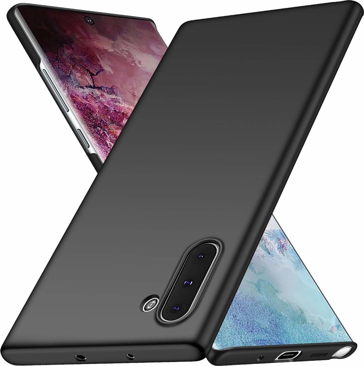 Ntech flexibel TPU Hoesje Geschikt Voor Samsung Galaxy Note 10 - Zwart