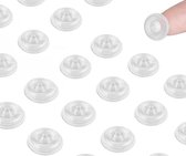 FSW-Products - 25 Stuks - Siliconen Buffers - Deurbuffers - Schokdempers - 1.2x0.5cm - Geluiddemper van Kastdeuren - Meubelonderzetter - Zelfklevende Buffer - Deurstopper - Geluiddempend - Si