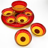 Bowls&Dishes SolO Tapas servies set | Tapas schaaltjes + bord | Kommetjes - Aardewerk - Set van 8 stuks