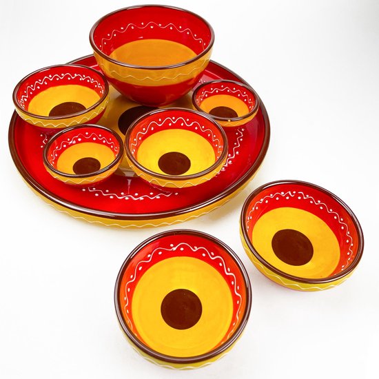Bowls&Dishes SolO Tapas servies set | Tapas schaaltjes + bord | Kommetjes -  Aardewerk... | bol