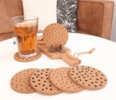Kurken onderzetters DIY pakket - Duurzaam - 6 stuks