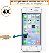 Fooniq Screenprotector Transparant 4x - Geschikt Voor Apple iPhone SE 2016/5/5S