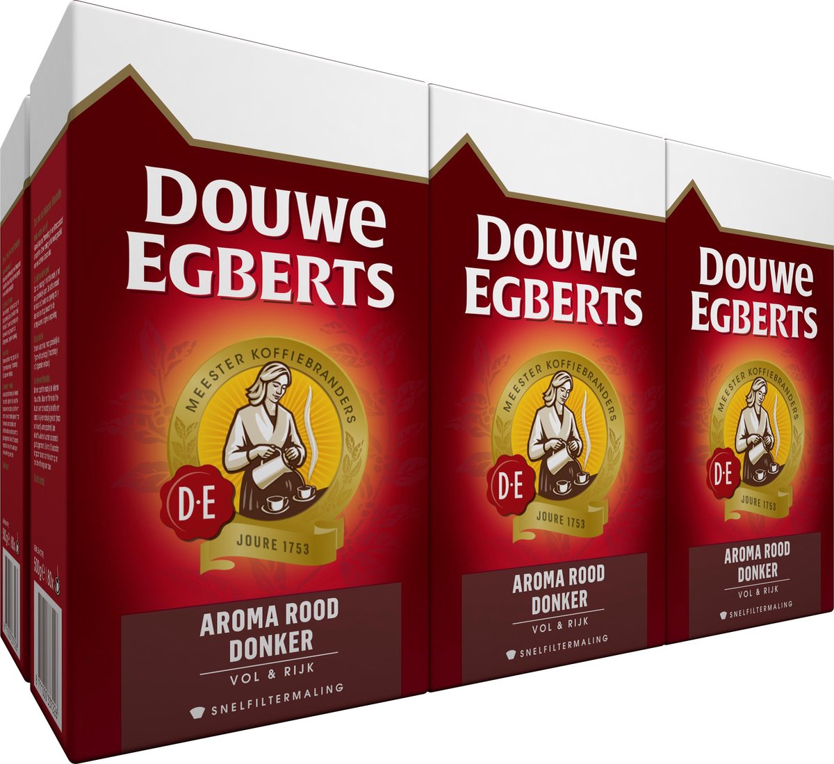 Goedkoopste Douwe Egberts Aroma Rood Donker Filterkoffie - 6 x 500 gram
