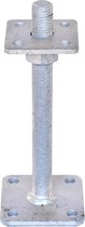 Adjustable w. nut welded M24x250,top 80x80, bot.100x100,HDG