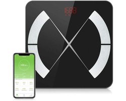 Smart Body Fat Scale Monitor BMI Samenstelling Digitale weegschaal App voor mobiele telefoon Lichaamsvetschalen