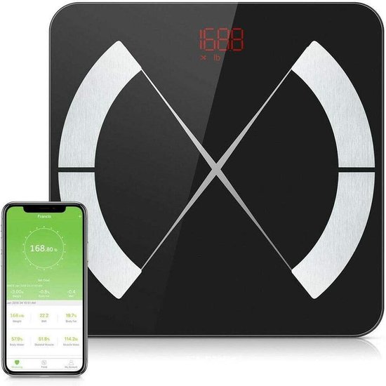 Smart Body Fat Scale Monitor BMI Samenstelling Digitale weegschaal App voor  mobiele... | bol.com