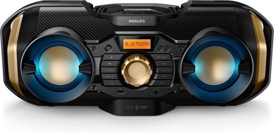 Philips - Radio CD - Speler - Bluetooth - AUX - Draagbare Speaker Verlichting -... | bol.com