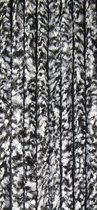 Vliegengordijn Kattenstaart - Zwart/Wit - Gemêleerd 100 x 240 cm