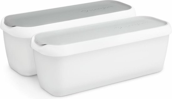 Springlane Set ijs container - Grijs - ijsbewaarcontainers 1L