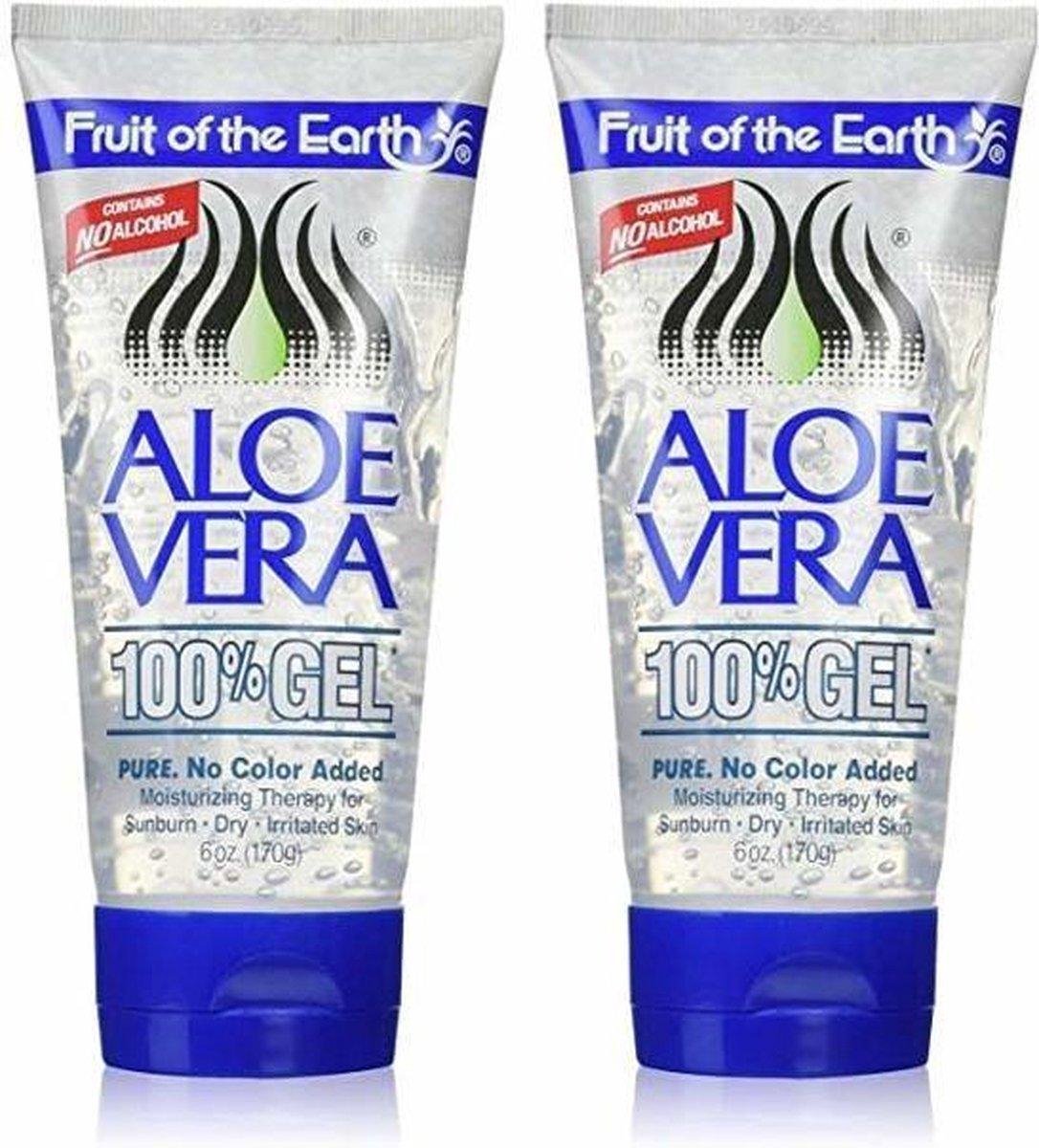 Fruit Of the Earth 100% Aloe Vera Gel - 2 Tubes