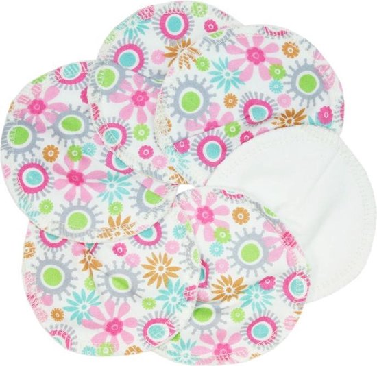 Zoogcompres - Imse Vimse - Zoogcompressen biologisch katoen - 3 paar - bloemen