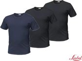 3 pack Liabel t-shirts ronde hals assortiment Blauw/Zwart/Zwart maat L