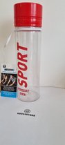 Sport bidon met oog - Rood - ideaal voor de fiets of sportschool - 650ML - Sportbidon - Sportfles - Ophangoog