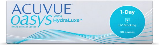 Foto:  4 50 acuvue oasys 1 day with hydraluxe 30 pack daglenzen bc 8 50 contactlenzen