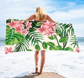 Lang strandlaken Artistic Woman|Badstof Microfiber|Badlaken|Kunst vrouw pixels