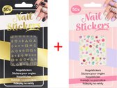 2x Nagelstickers - Nail Art - Nagelstickers - Nails - Nagels - Stickers - 100st.