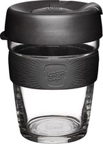 KeepCup koffie beker to go glas uni color  - zwart - 340 ml