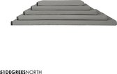 51DegreesNorth Orthopedic - Orthopedisch Hondenmatras - Benchkussen - Wasbaar - Memory Foam - S:58x40x5cm - Rocky Grijs