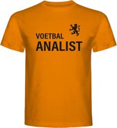 T-Shirt - Casual T-Shirt - Fun T-Shirt - Fun Tekst - Lifestyle T-Shirt - Zomer - EK - WK - Voetbal - Voetbal Analist  - Oranje - L