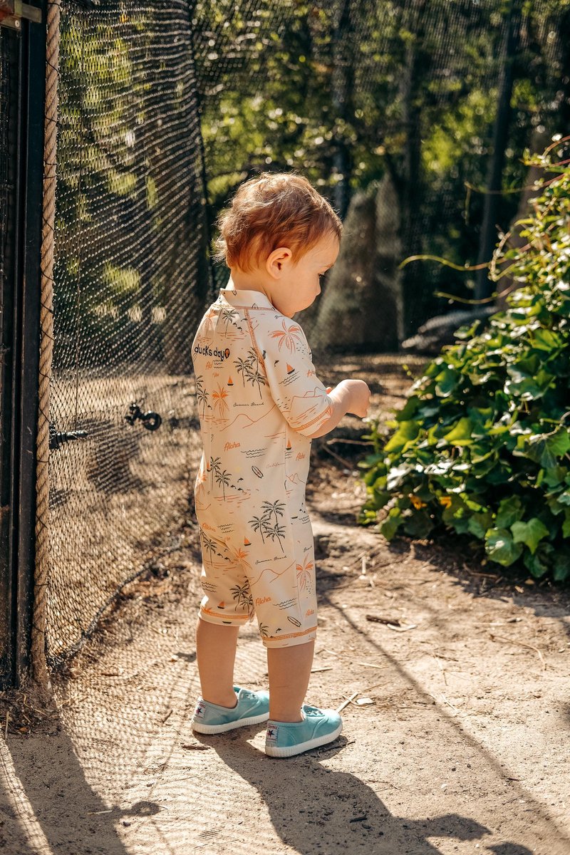 Ducksday - zwempak voor baby en peuter - UV - werend - UPF50+ - unisex - Waikiki - 3 jaar — afbeelding 7