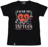 Six Bunnies T-Shirt I Love My Dad Tattoos Maat 8-10 jaar