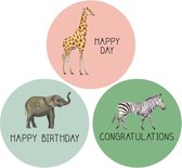 stickers jungle mix - aantal 10 stickers