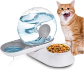 Voederbak | Waterdispenser | Kat | Hond | Automatisch | 2.8 Liter & 240 Gram | ABS | Wit