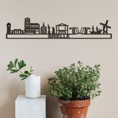 Skyline Vlaardingen zwart mdf (hout) - 60cm - City Shapes wanddecoratie