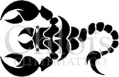 Chloïs Glittertattoo Sjabloon 5 Stuks - Bighand Scorpion - CH1502 - 5 stuks gelijke zelfklevende sjablonen in verpakking - Geschikt voor 5 Tattoos - Nep Tattoo - Geschikt voor Glit