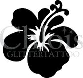 Chloïs Glittertattoo Sjabloon 5 Stuks - Hibiscus - CH3012 - 5 stuks gelijke zelfklevende sjablonen in verpakking - Geschikt voor 5 Tattoos - Nep Tattoo - Geschikt voor Glitter Tatt