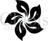 Chloïs Glittertattoo Sjabloon 5 Stuks - Single Flower - CH3031 - 5 stuks gelijke zelfklevende sjablonen in verpakking - Geschikt voor 5 Tattoos - Nep Tattoo - Geschikt voor Glitter