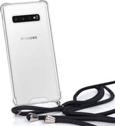Fonu Siliconen Anti-Shock Backcase hoesje met koord Samsung S10 Plus